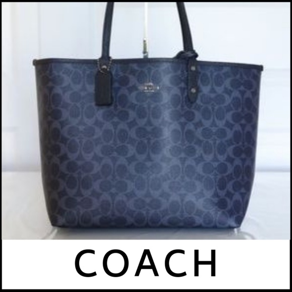 Coach Handbags - NWT COACH Premium Reversible Logo/Solid Tote
